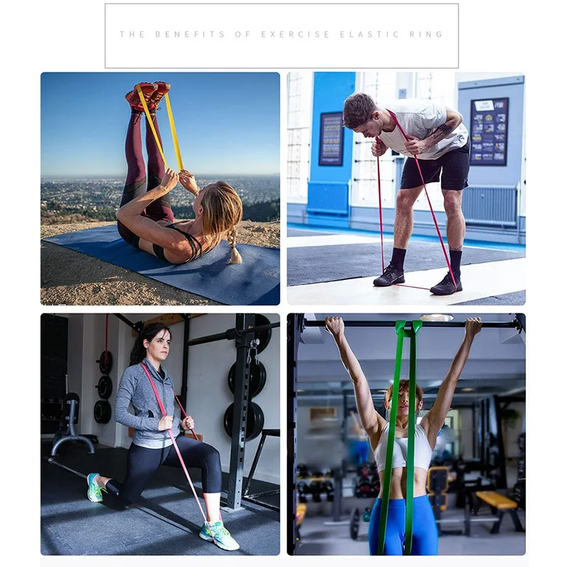 Tough Latex Resistance Band Elastic Exercise Strength Pull-Ups Auxiliary Band Pilates Gym Fitness Equipment Strengthening Train - Image 6