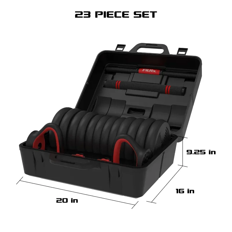DUTRIEUX 60lb 4-in-1 Portable Workout Set - Barbell, Dumbbells, Kettlebell - Image 4