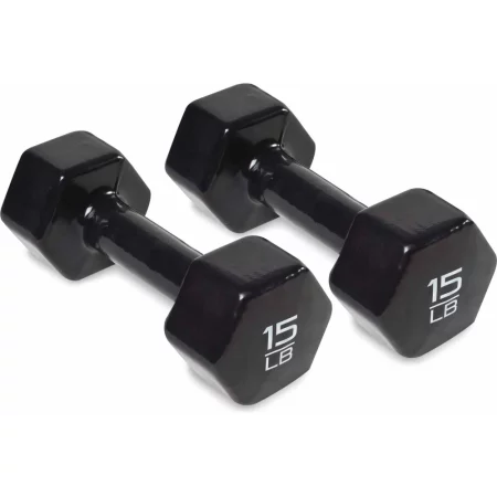 Oeny Electroplated Dumbbells - 12-15lb Strength Training